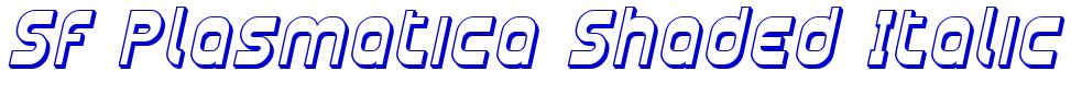 SF Plasmatica Shaded Italic police de caractère